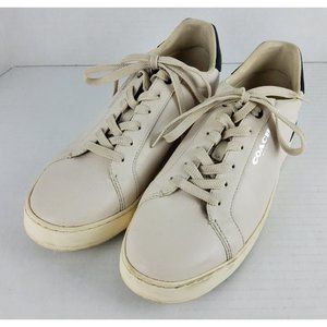Coach Men's G4950 Clip Low Top Sneaker Chalk/Navy Shoes Size 9.5D